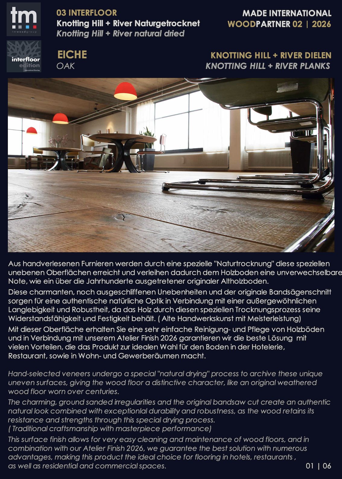 Naturgetrocknete Eichen Landhausdielen